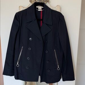 Michael Kors Black Double-Breasted Pea Coat